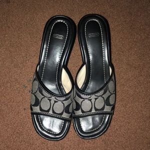 Black wedge signature Coach